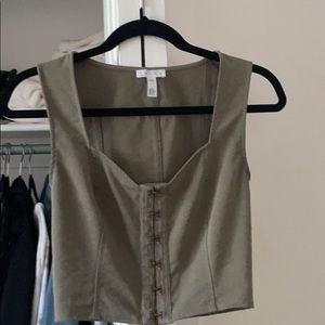 LEITH GREEN CORSET TOP